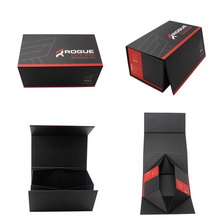 Square Collapsible Black Magnetic box